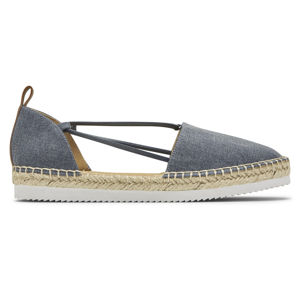 Rockport Womens Seaview Bungee - Slip-On Grey - MOS246791